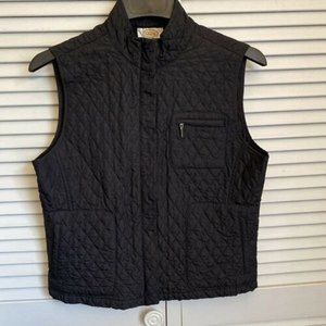 Talbots Womens Quilted Vest Size Medium Zip Front